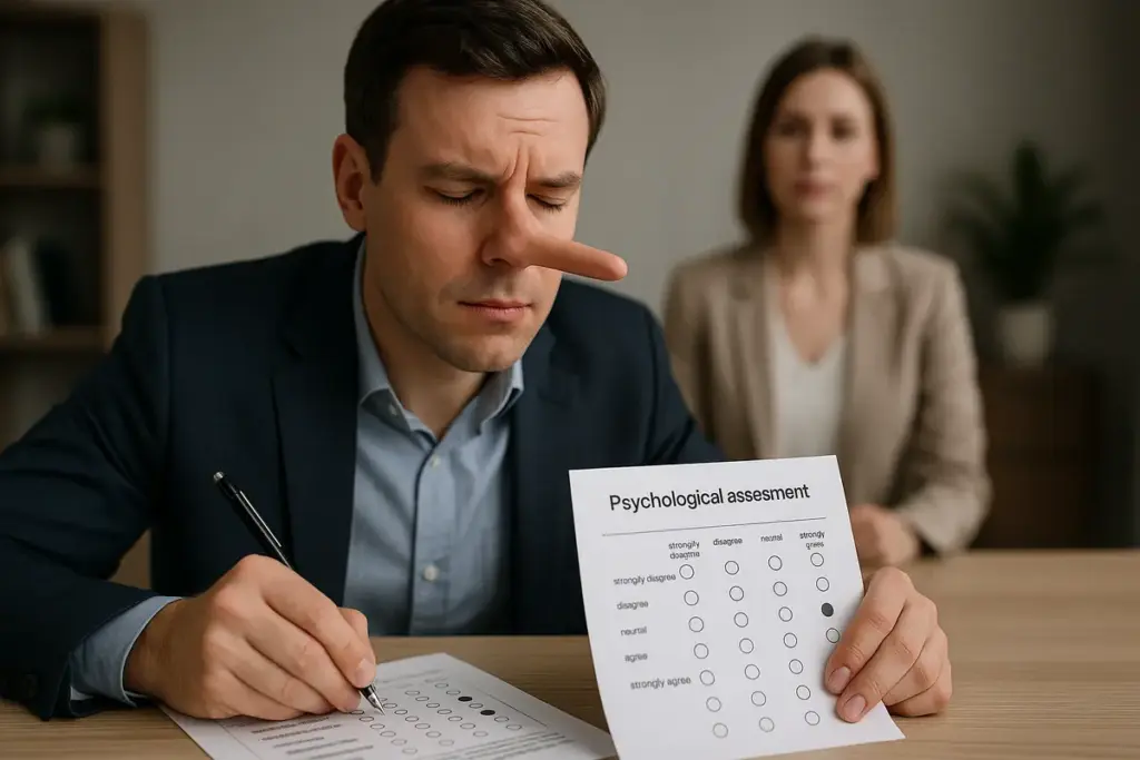Cosa succede se si mente rispondendo ai test psicologici? L’effetto inatteso sulla valutazione